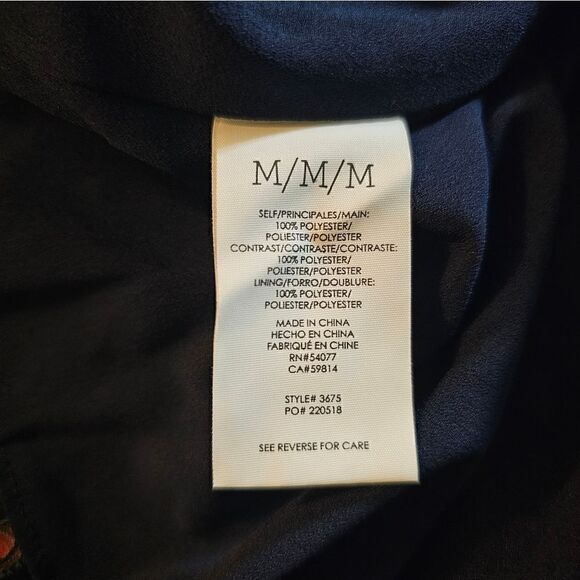 CABI Purple Blue Retro Flower Festive Maxi Dress #3675 - Size Medium - Picture 11 of 11